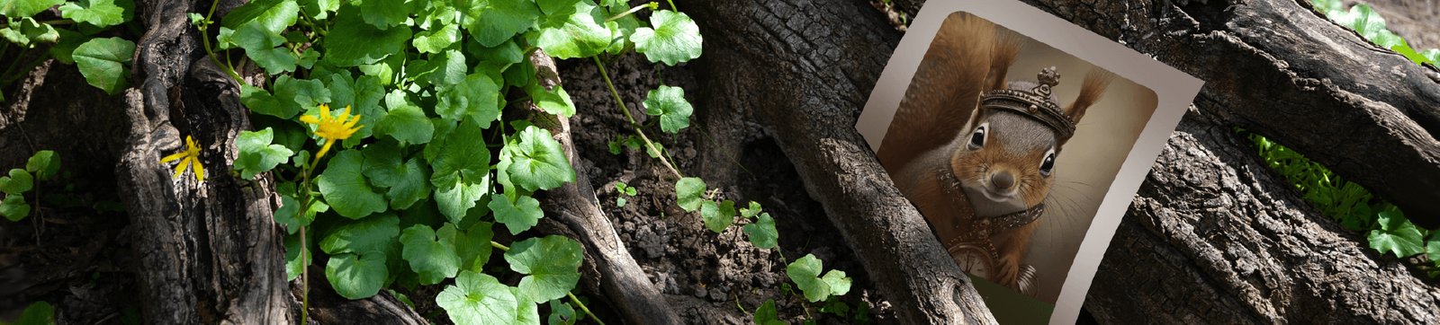 Oravakortti piilossa puun juurella